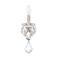 Schonbek Century 13" High Antique Silver Crystal Wall Sconce