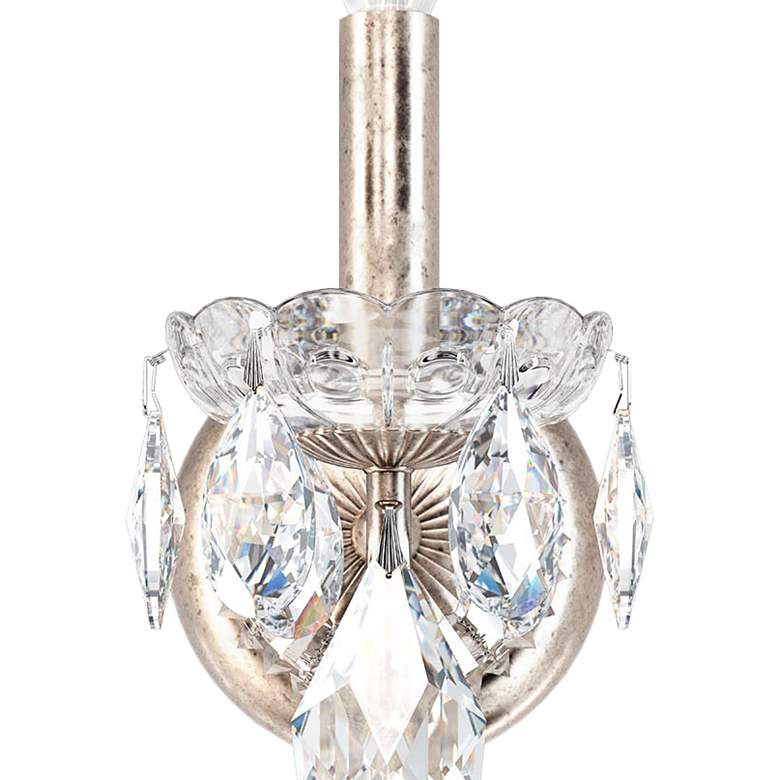 Image 3 Schonbek Century 13" High Antique Silver Crystal Wall Sconce more views