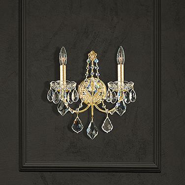 Schonbek Century 14" High Heirloom Gold 2-Light Wall Sconce