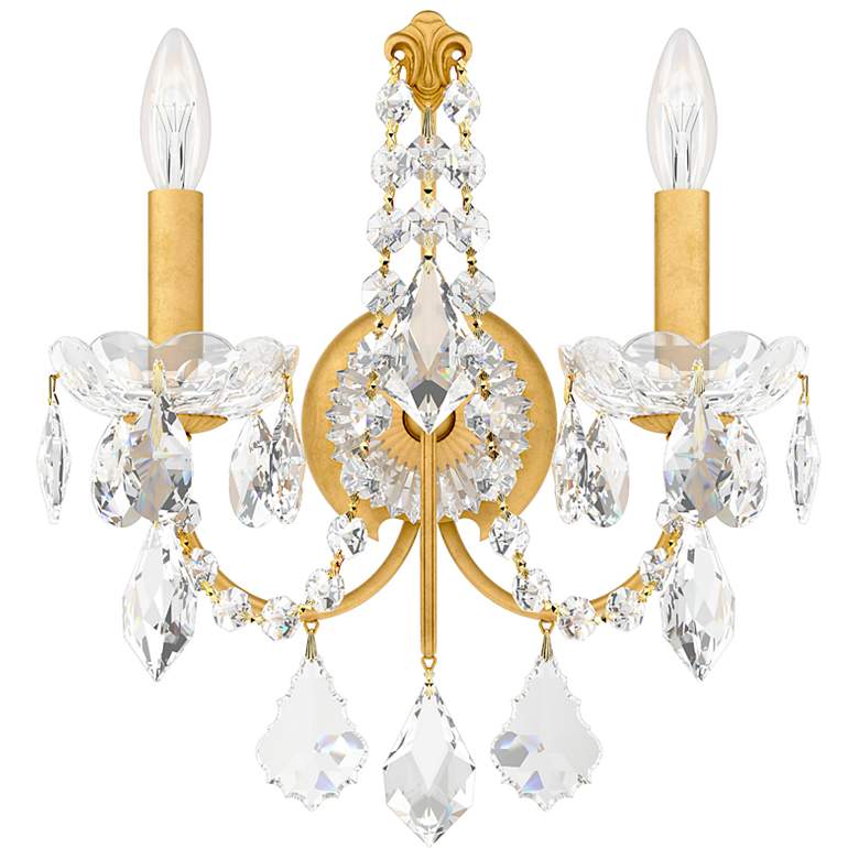 Image 2 Schonbek Century 14" High Heirloom Gold 2-Light Wall Sconce