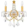 2_Schonbek Century 14" High Heirloom Gold 2-Light Wall Sconce