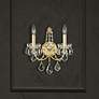 1_Schonbek Century 14" High Heirloom Gold 2-Light Wall Sconce