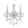 Thumbnail2 of Schonbek Century 14"H Antique Silver Crystal 2-Light Sconce
