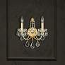 Thumbnail1 of Schonbek Century 14"H Antique Silver Crystal 2-Light Sconce