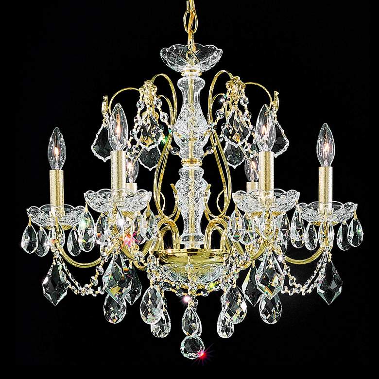 Image 1 Schonbek Century 21 inch Wide Aurelia Gold Crystal Chandelier