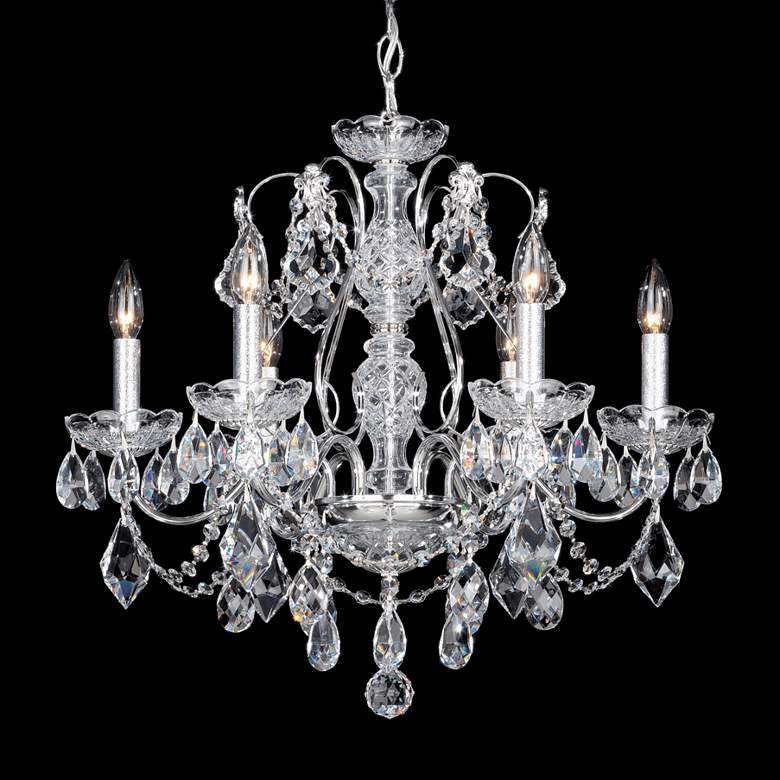 Image 1 Schonbek Century 21" Wide Traditional Silver and Crystal Chandelier