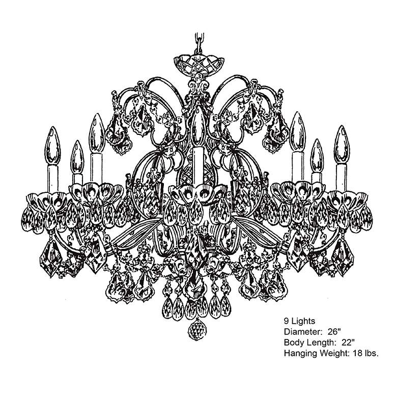 Image 4 Schonbek Century 26" Wide Heirloom Gold Crystal Chandelier more views