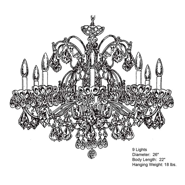 Image 5 Schonbek Century 26" Wide Heirloom Gold Crystal Chandelier more views