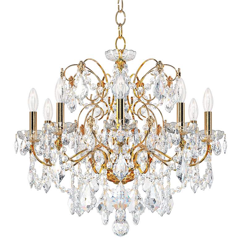 Image 2 Schonbek Century 26"W Aurelia and Crystal 9-Light Chandelier