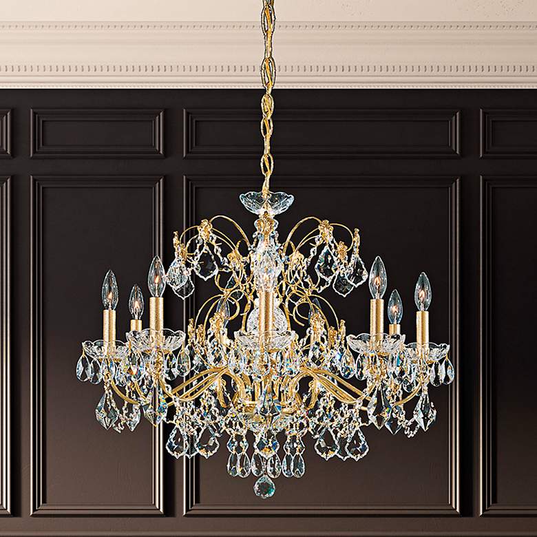 Image 1 Schonbek Century 26"W Aurelia and Crystal 9-Light Chandelier