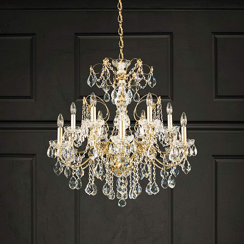 Image 1 Schonbek Century 30" Wide Etruscan Gold 12-Light Chandelier