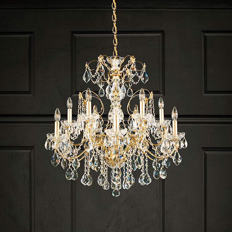 Image 1 Schonbek Century 30" Wide Heirloom Gold 12-Light Chandelier