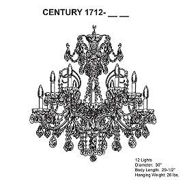Image4 of Schonbek Century 30" Wide Heirloom Gold 12-Light Chandelier more views