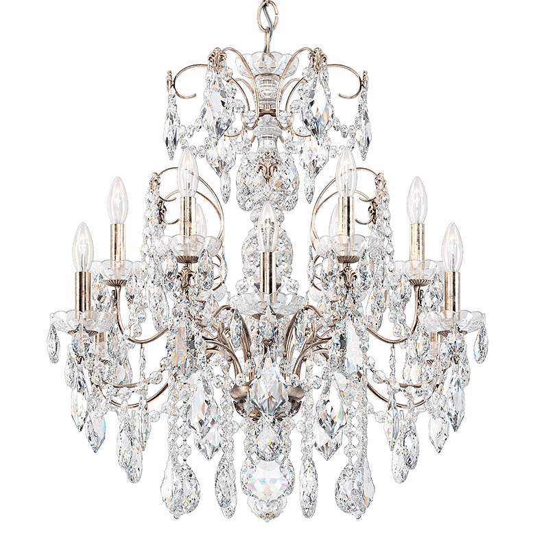 Image 2 Schonbek Century 30"W Antique Silver 12-Light Chandelier