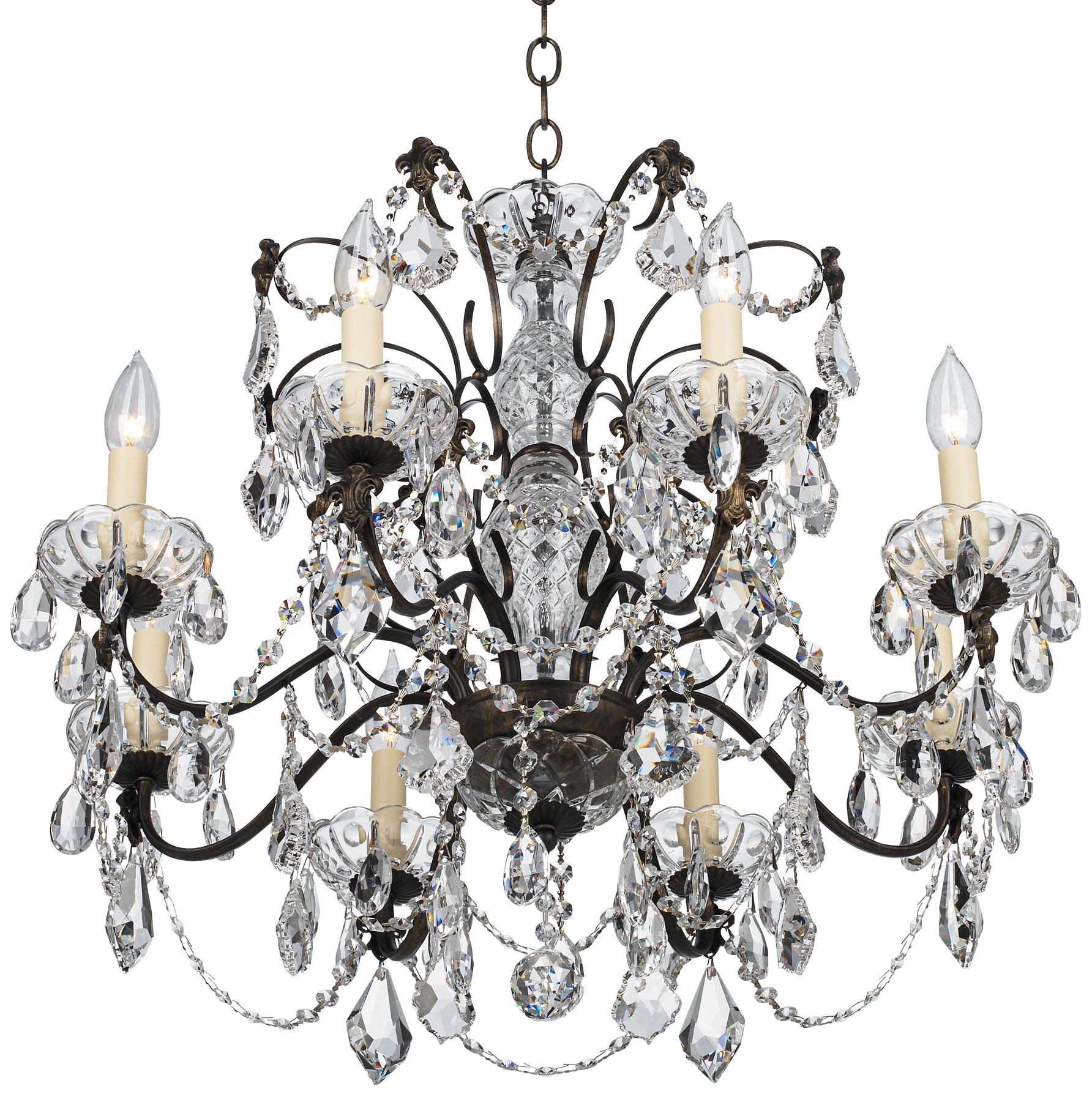 24 inch wide crystal chandelier