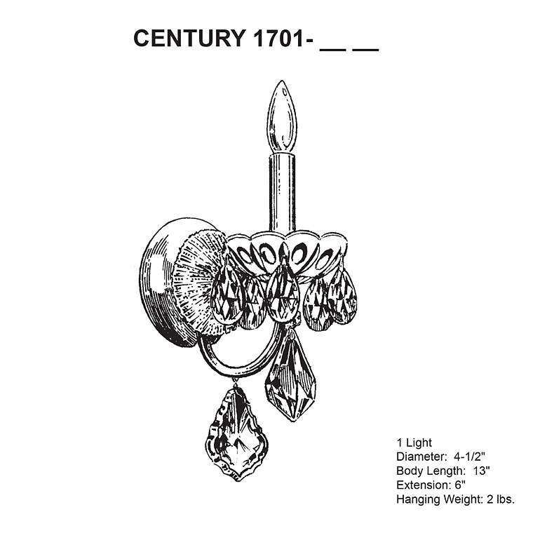 Image 7 Schonbek Century Collection 13" High Crystal Wall Sconce more views