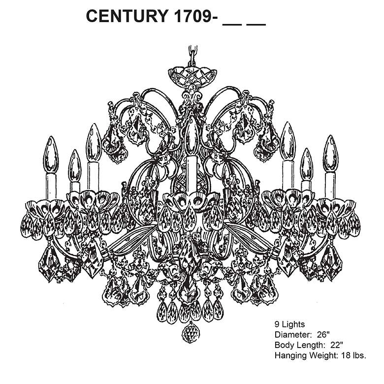 Image 5 Schonbek Century Collection 26" Wide Crystal Chandelier more views