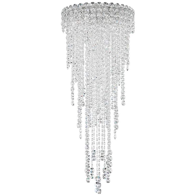 Image 2 Schonbek Chantant 14"W Stainless Steel Crystal Ceiling Light
