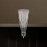 1_Schonbek Chantant 14"W Stainless Steel Crystal Ceiling Light