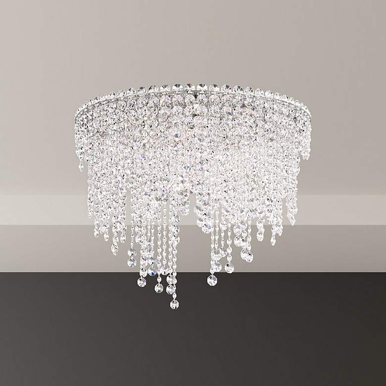 Image 1 Schonbek Chantant 24" Wide Clear Optic Crystal Ceiling Light