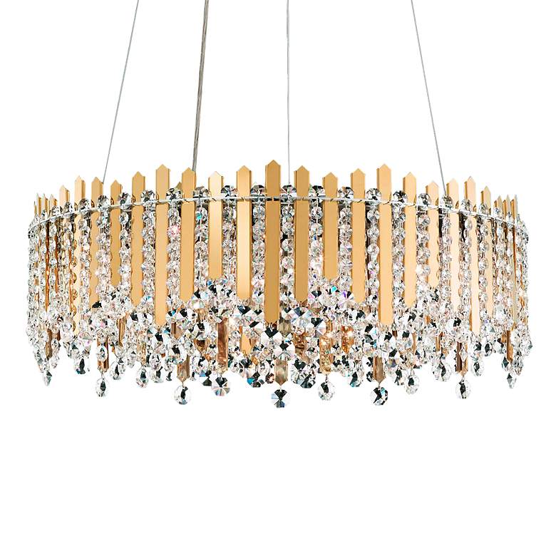 Image 3 Schonbek Chatter 24" Wide Gold Mirror Crystal Pendant Light