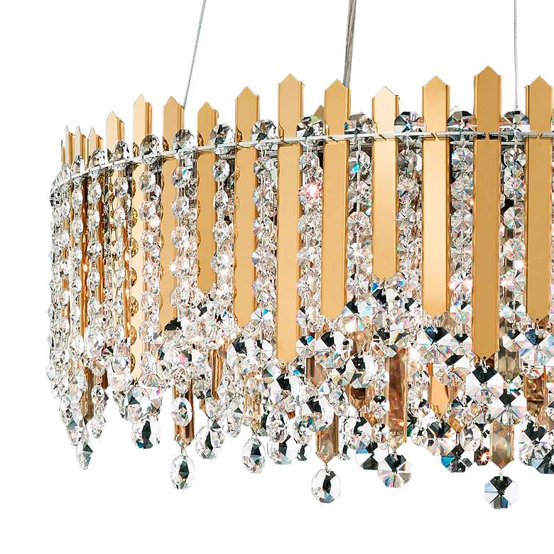 Image 4 Schonbek Chatter 24" Wide Gold Mirror Crystal Pendant Light more views
