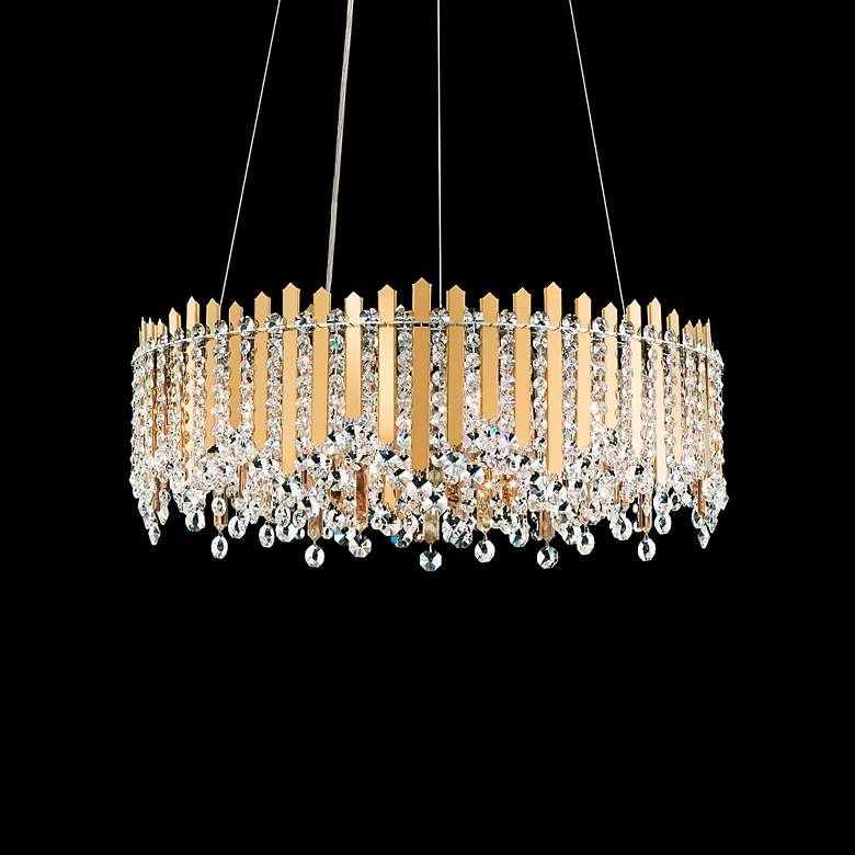 Image 5 Schonbek Chatter 24" Wide Gold Mirror Crystal Pendant Light more views