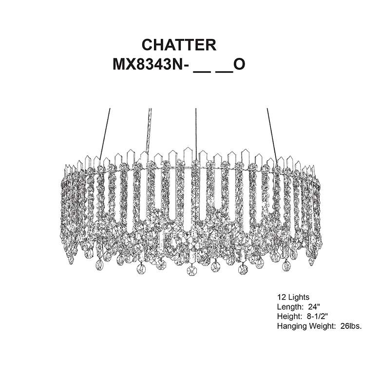 Image 6 Schonbek Chatter 24" Wide Gold Mirror Crystal Pendant Light more views
