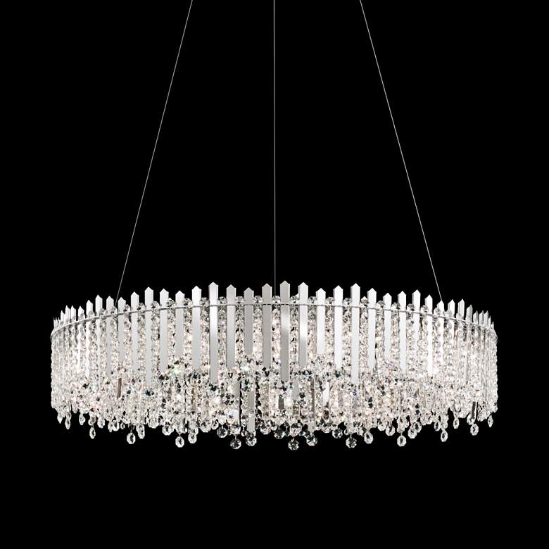 Image 1 Schonbek Chatter 24"W Stainless Steel and Crystal Pendant