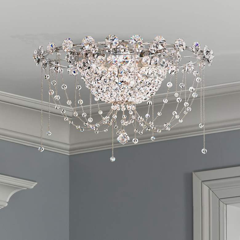 Image 1 Schonbek Chrysalita 4-Light 18 1/2"W Steel Ceiling Light