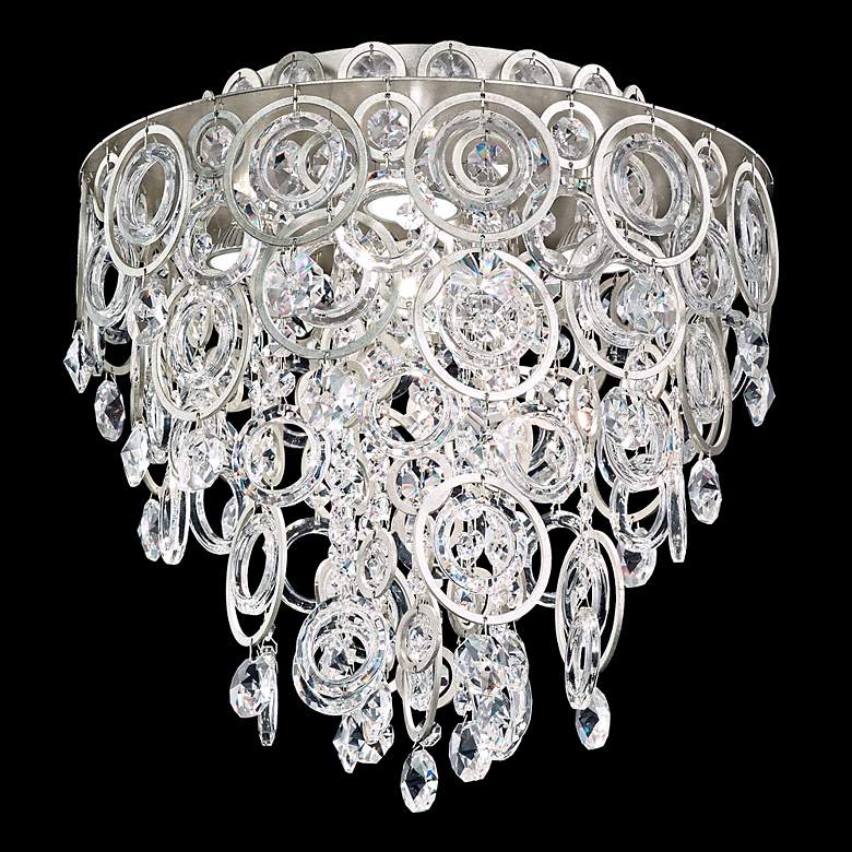 Image 4 Schonbek Circulus 14"W Antique Silver Crystal Ceiling Light more views