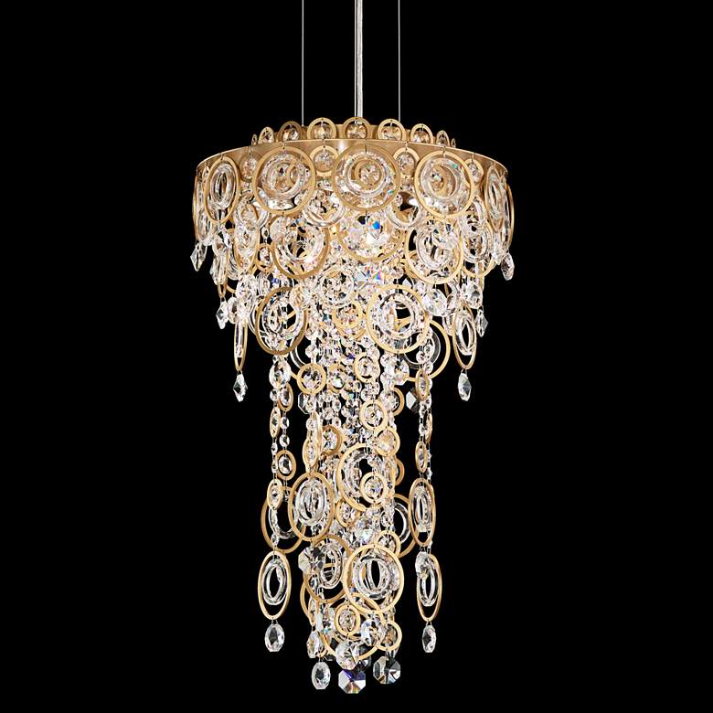 Image 1 Schonbek Circulus 14"W Heirloom Gold and Crystal Pendant