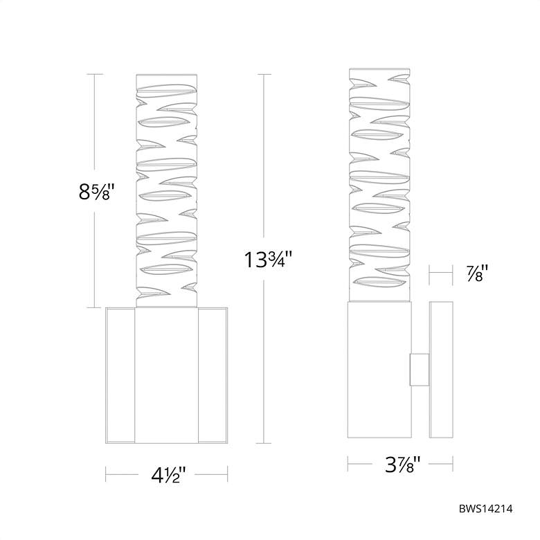 Image 6 Schonbek Cru 13 3/4" High Polished Nickel ADA LED Wall Sconce more views