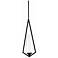 Schonbek Devotion 7" Wide Black and Crystal LED Mini Pendant