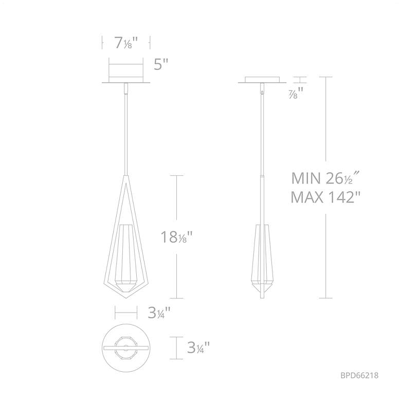 Image 4 Schonbek Devotion 7" Wide Black and Crystal LED Mini Pendant more views