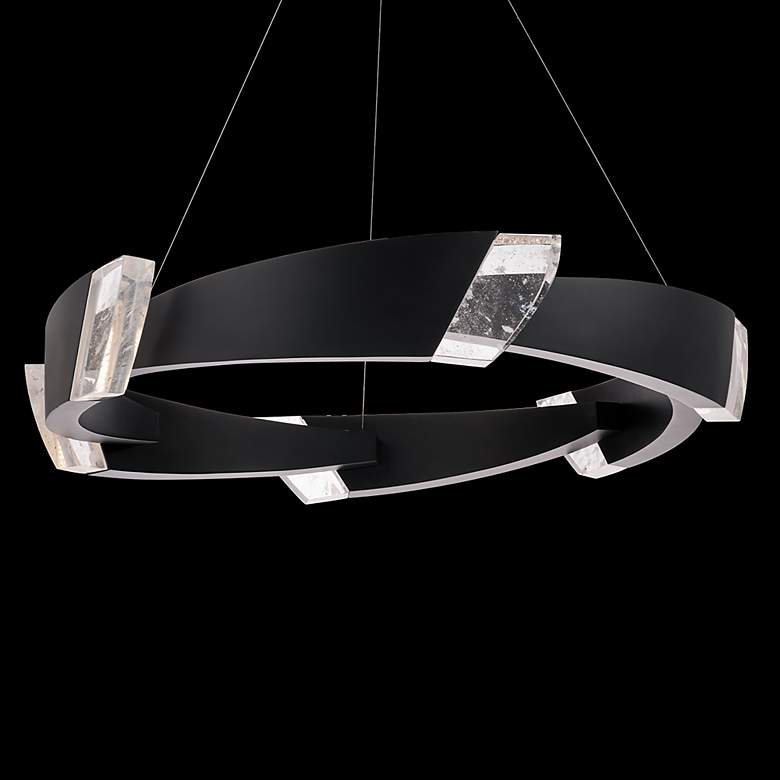 Image 3 Schonbek Embrace 44 1/4" Wide Black LED Pendant Light more views