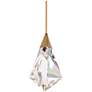 2_Schonbek Fazzoletto 8" Wide Aged Brass LED Mini Pendant