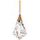 Schonbek Fazzoletto 8" Wide Aged Brass LED Mini Pendant