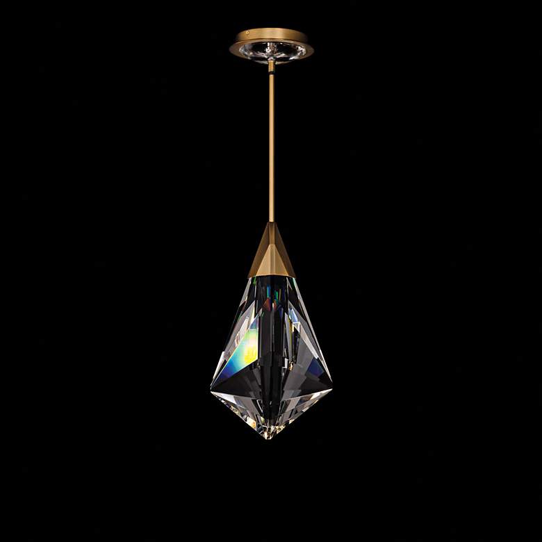 Image 4 Schonbek Fazzoletto 8" Wide Aged Brass LED Mini Pendant more views