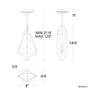 5_Schonbek Fazzoletto 8" Wide Aged Brass LED Mini Pendant more views