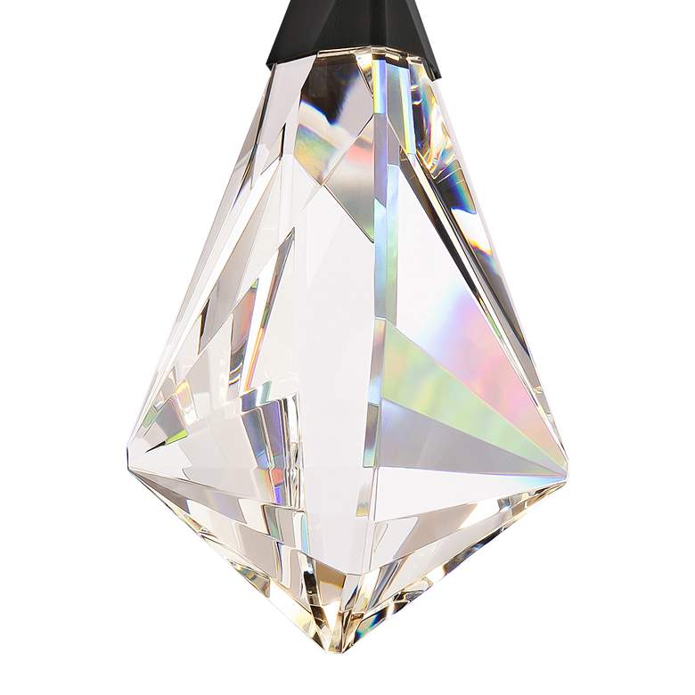 Image 2 Schonbek Fazzoletto 8" Wide Black Crystal LED Mini Pendant more views