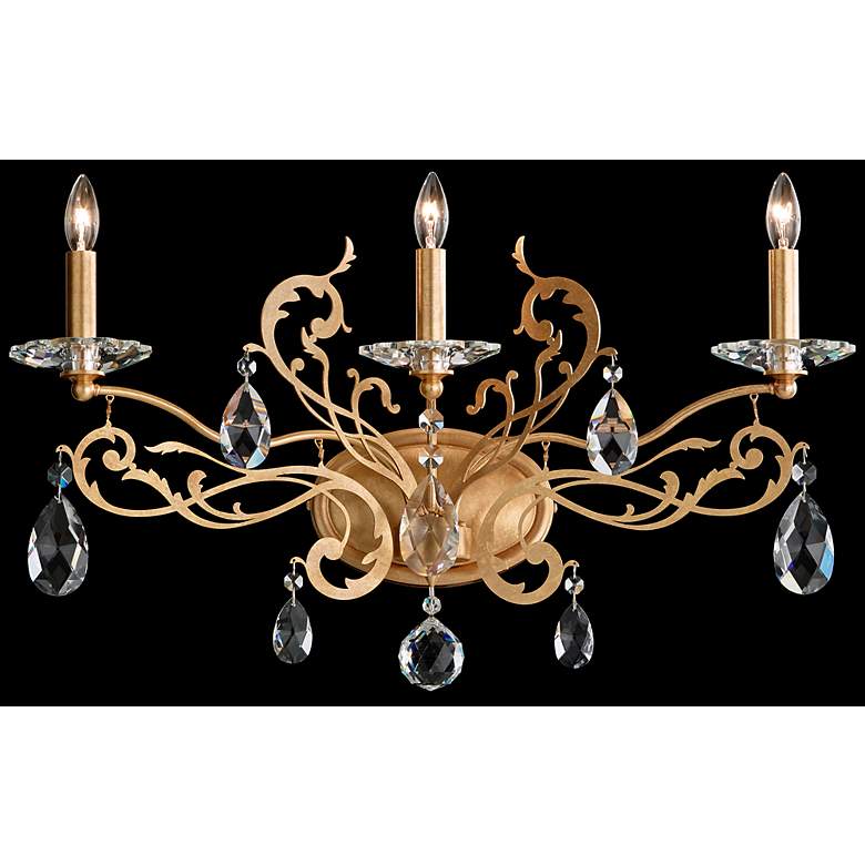 Image 1 Schonbek Filigrae 15 inchH French Gold 3-Light Wall Sconce