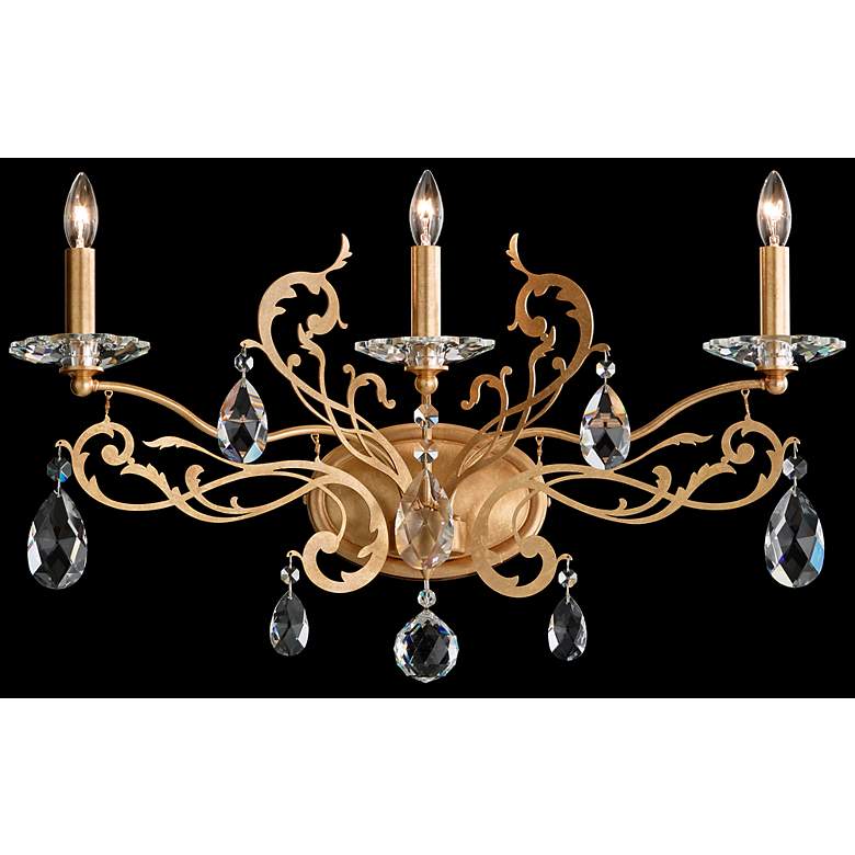Image 1 Schonbek Filigrae 15"H French Gold 3-Light Wall Sconce