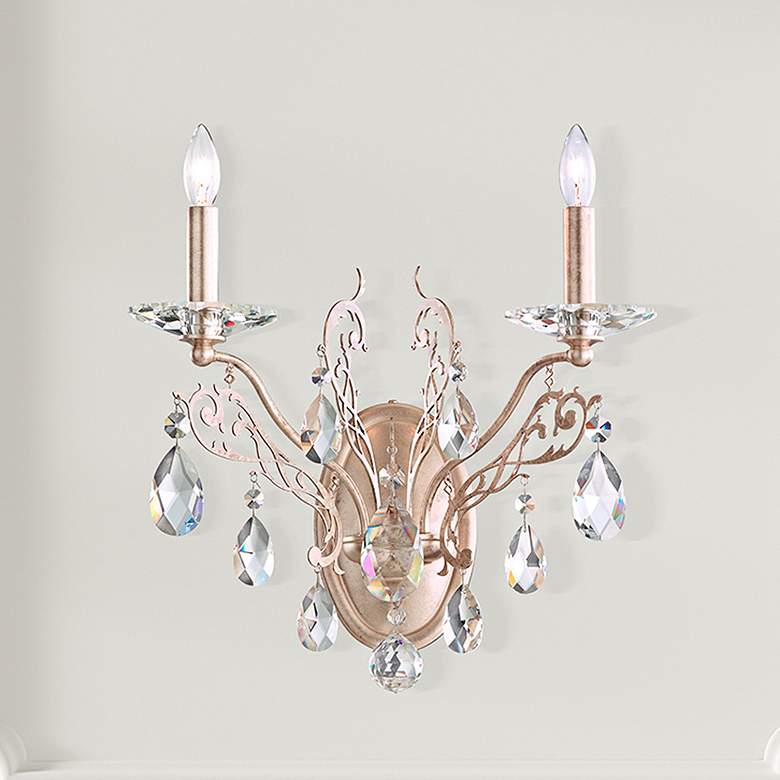 Image 1 Schonbek Filigrae 16" High French Gold 2-Light Wall Sconce