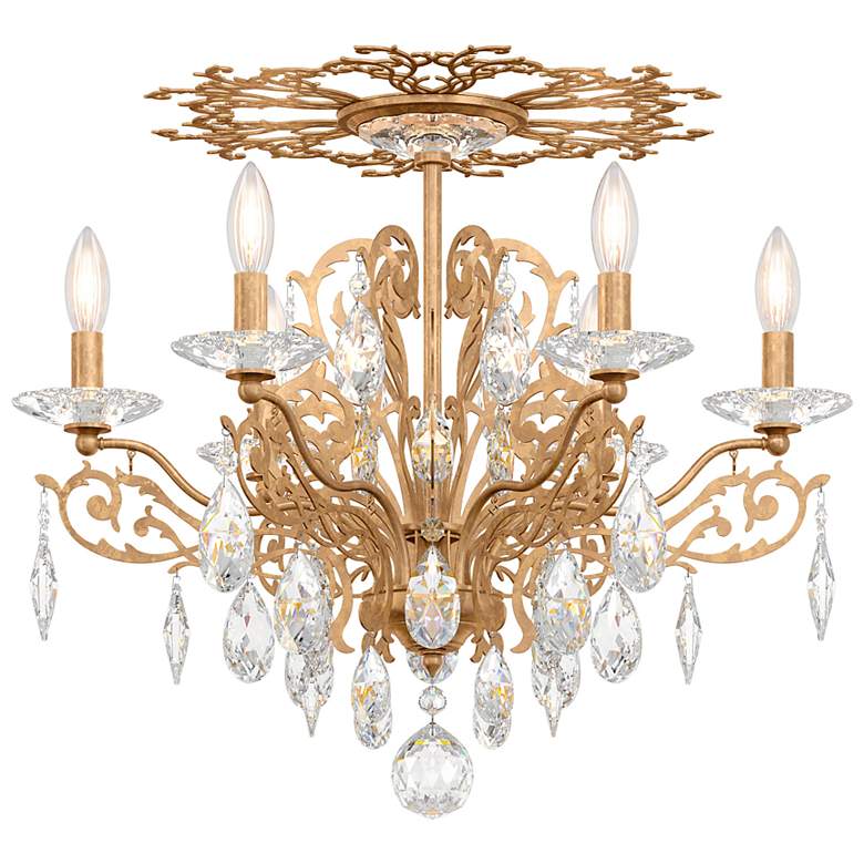 Image 1 Schonbek Filigrae 23" Wide French Gold 6-Light Ceiling Light