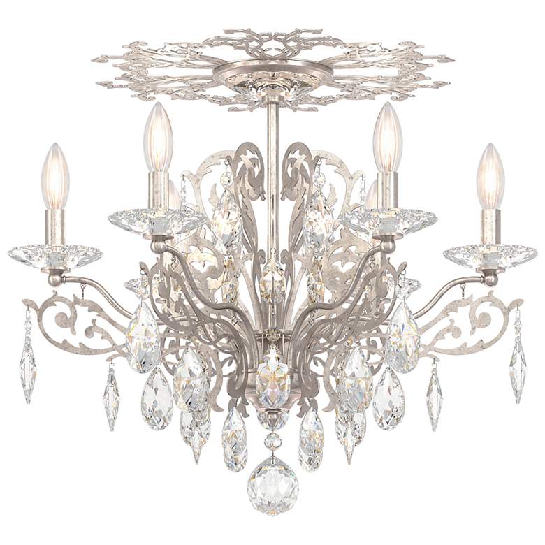 Image 2 Schonbek Filigrae 23 inch Wide Silver 6-Light Ceiling Light