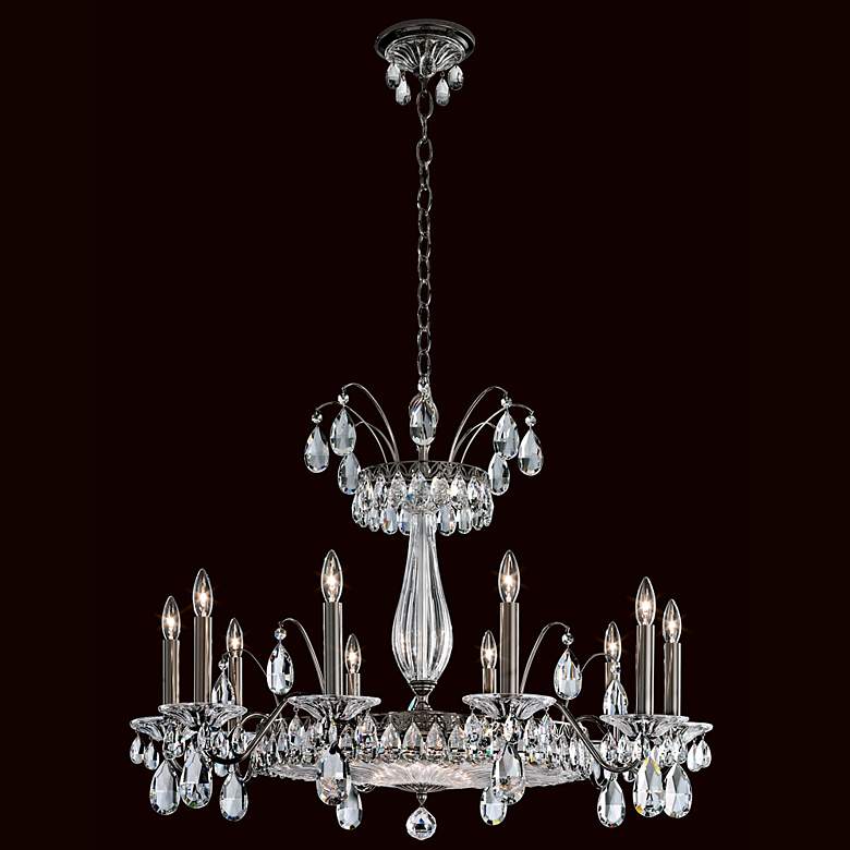 Image 1 Schonbek Fontana Luce 31 inch W Blk Pearl Crystal Chandelier