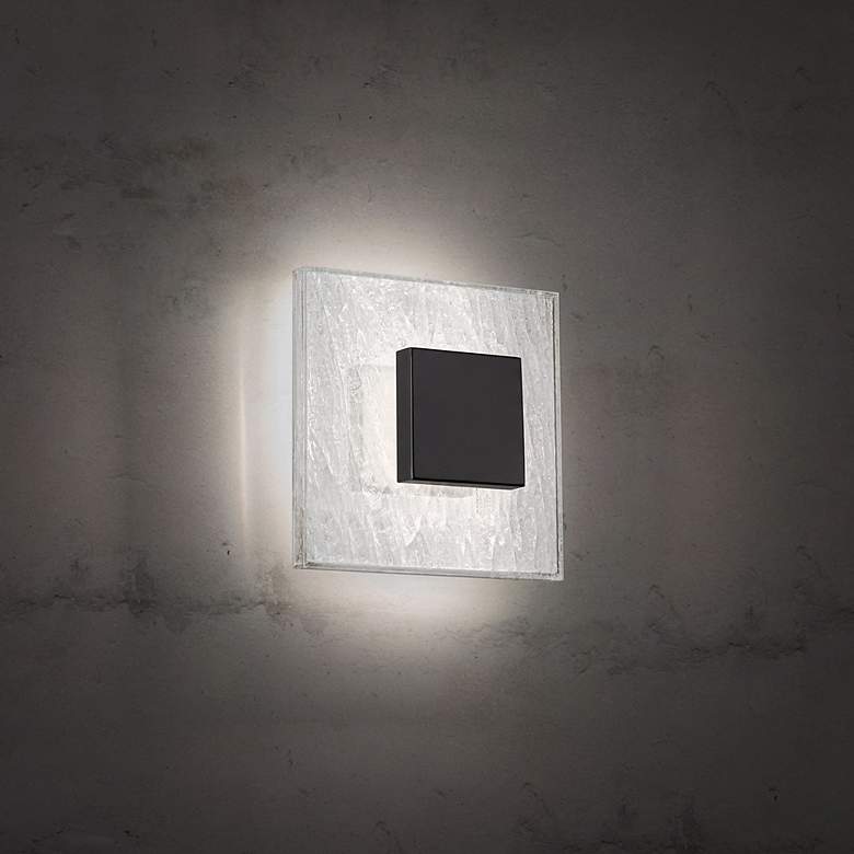 Image 1 Schonbek Fragment 8" Square LED Modern Wall Sconce