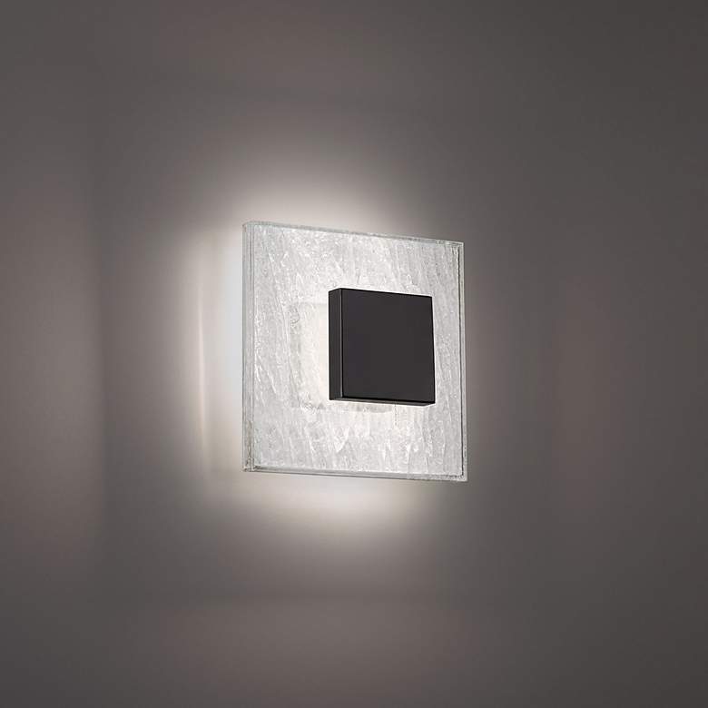 Image 3 Schonbek Fragment 8" Square LED Modern Wall Sconce more views