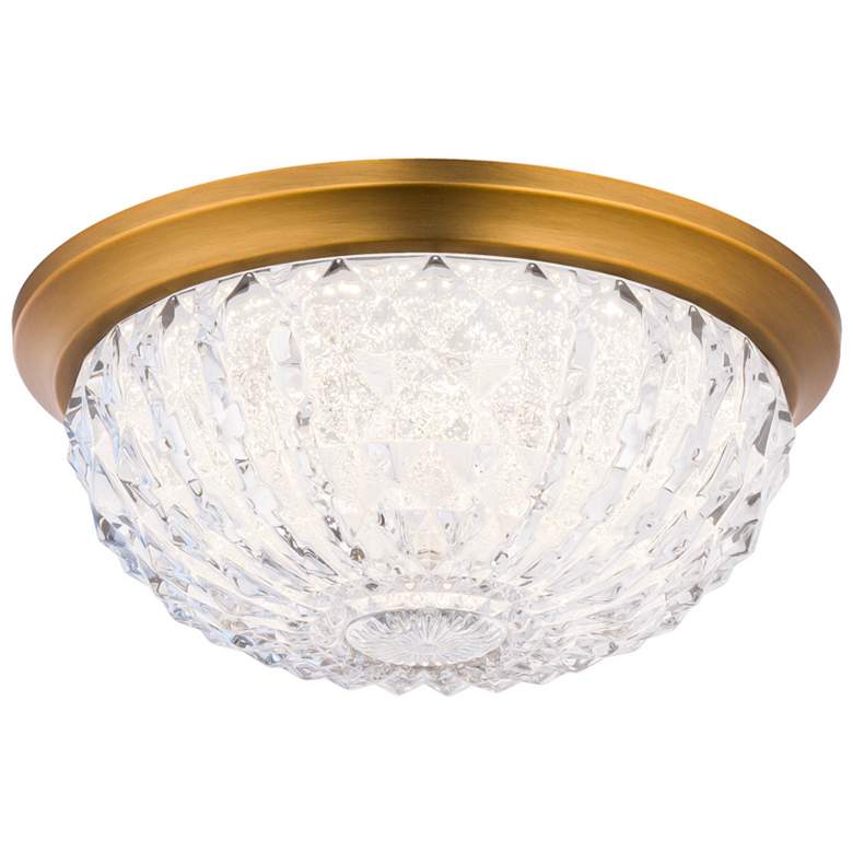 Image 1 Schonbek Genoa 12" Wide Aged Brass LED Ceiling Light